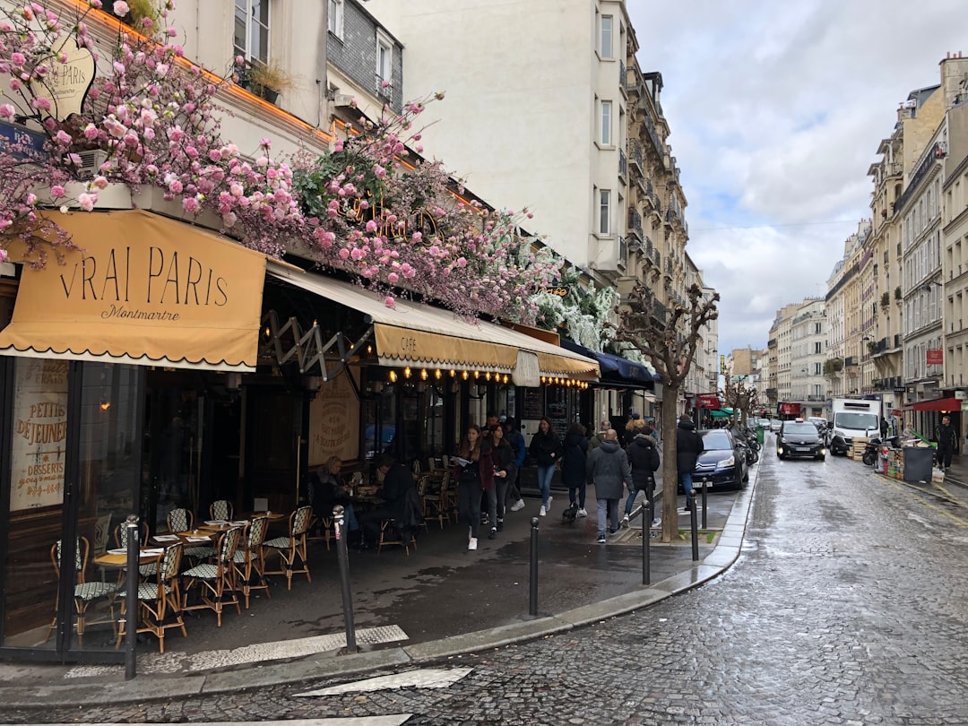 Café terrace in a Paris neighbourhood