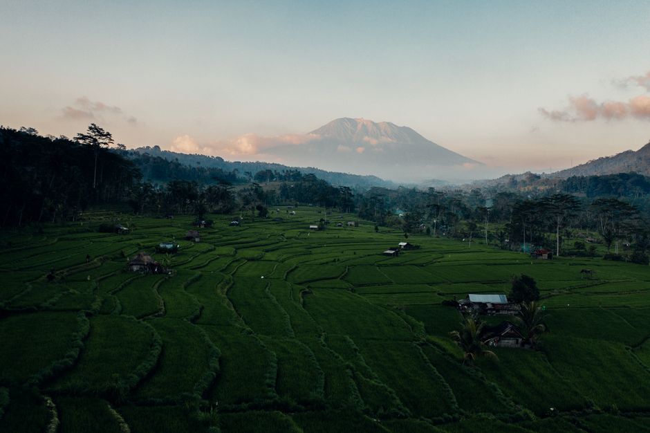 Quiet valley in Sidemen, Bali