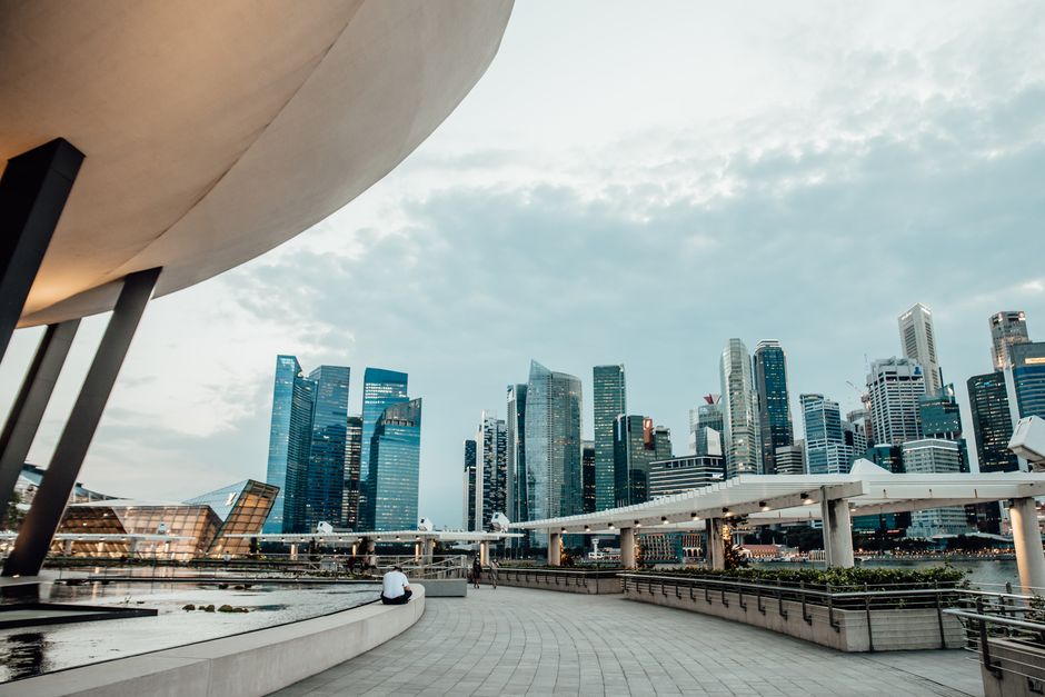 Marina Bay Sands and waterfront promenade in Singapore
