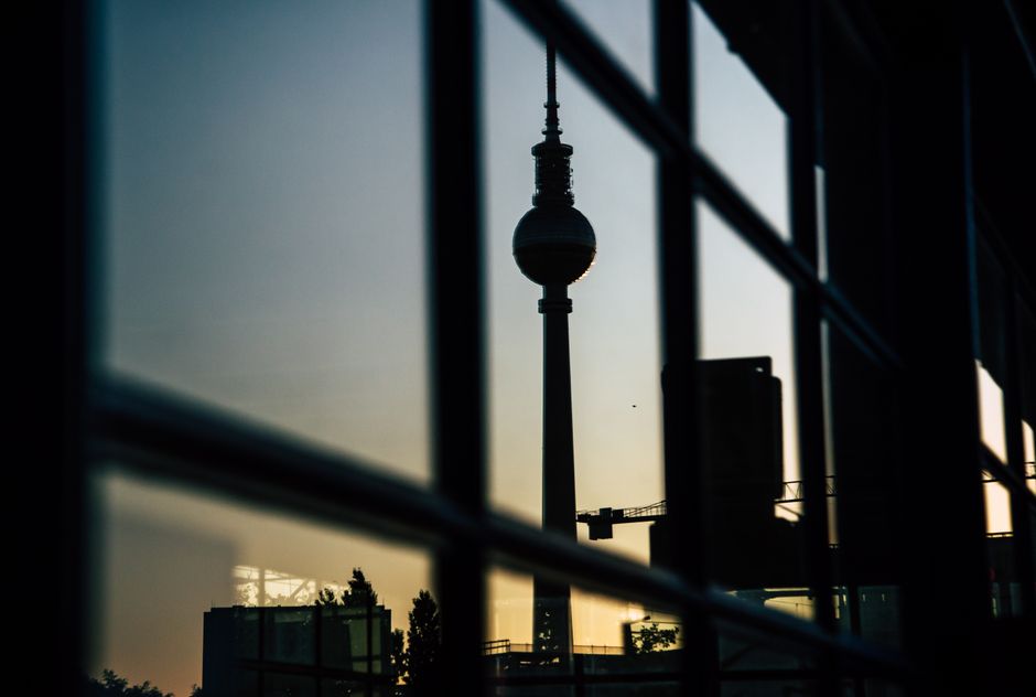 Berlin Wall Memorial at golden hour
