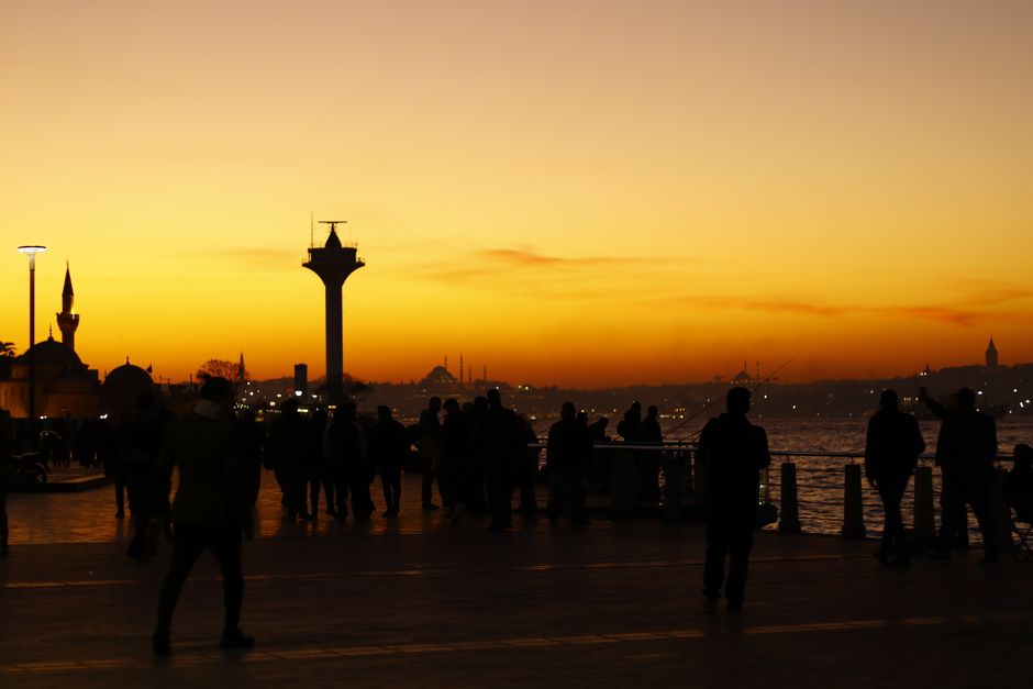 Blue Mosque at golden hour
