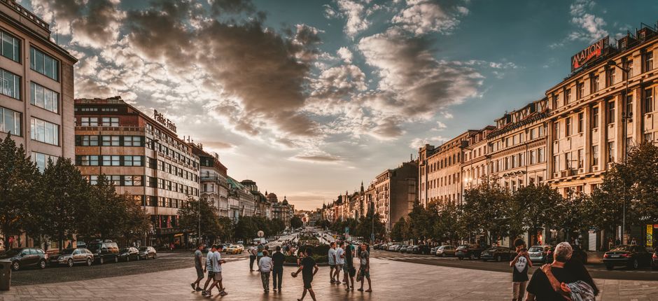 Dancing House at golden hour