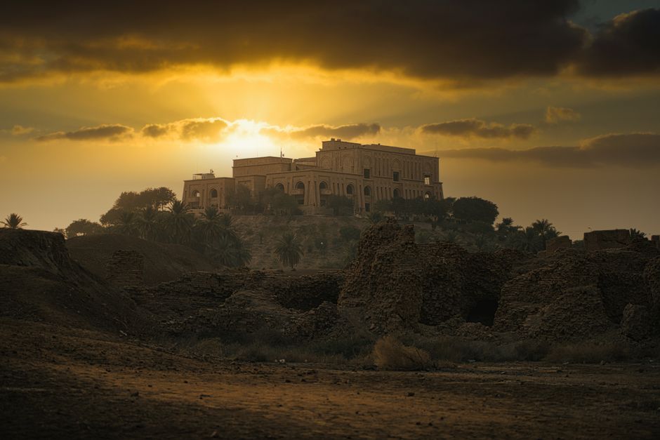 El Badi Palace at golden hour