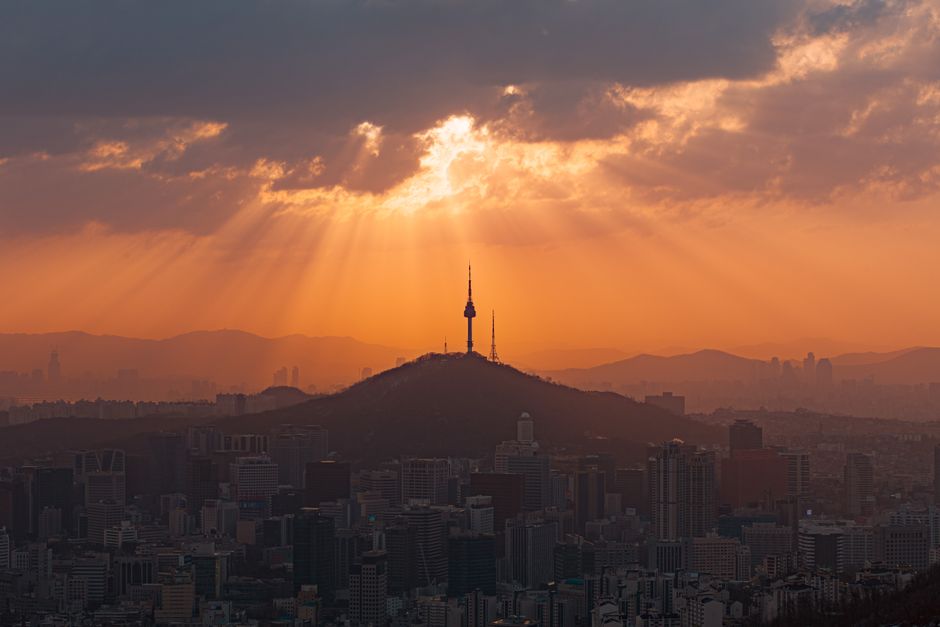 Hongdae at golden hour
