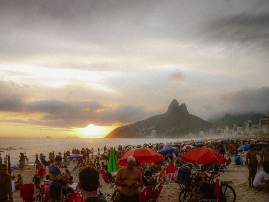 Ipanema Beach at golden hour