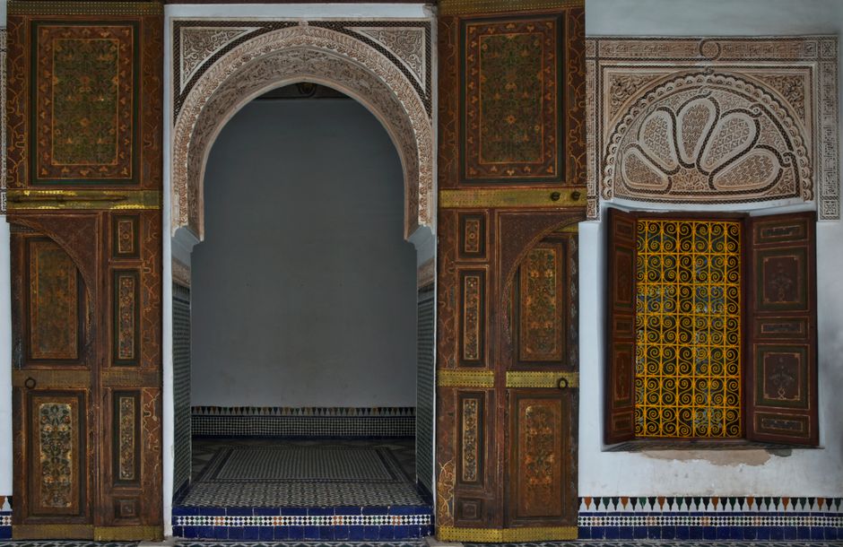 Historic architecture at Jemaa el-Fnaa