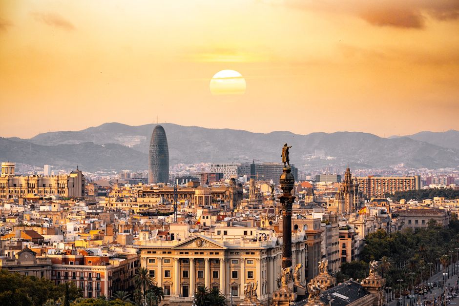 Park Güell at golden hour