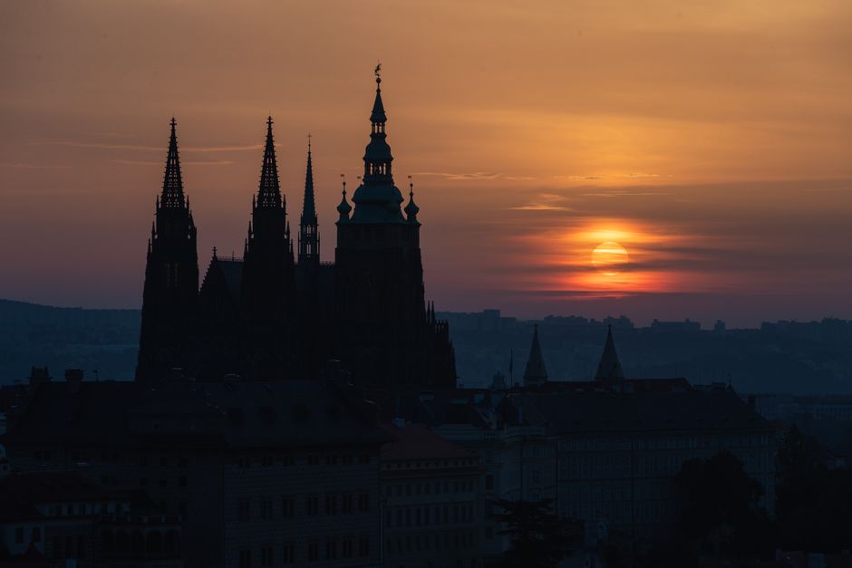 Petrin Hill at golden hour