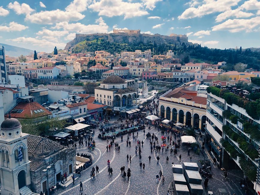 Getting to Plaka district in Athens