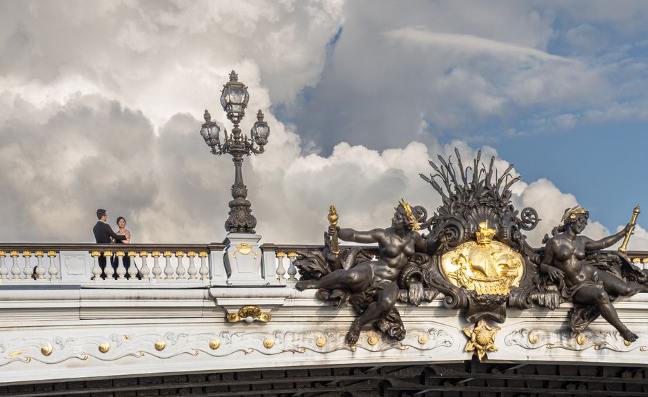 Historic architecture at Pont Alexandre III