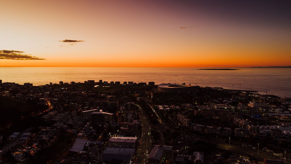 Robben Island at golden hour