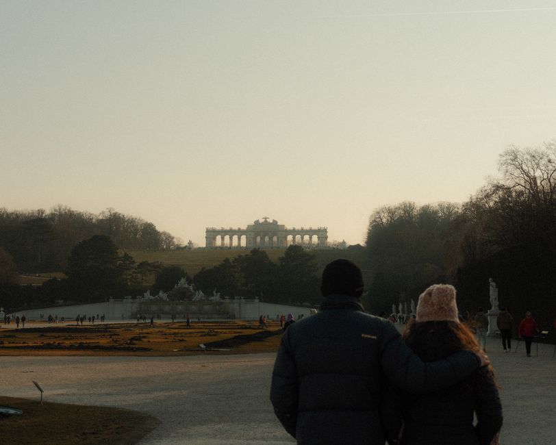Schonbrunn Palace at golden hour