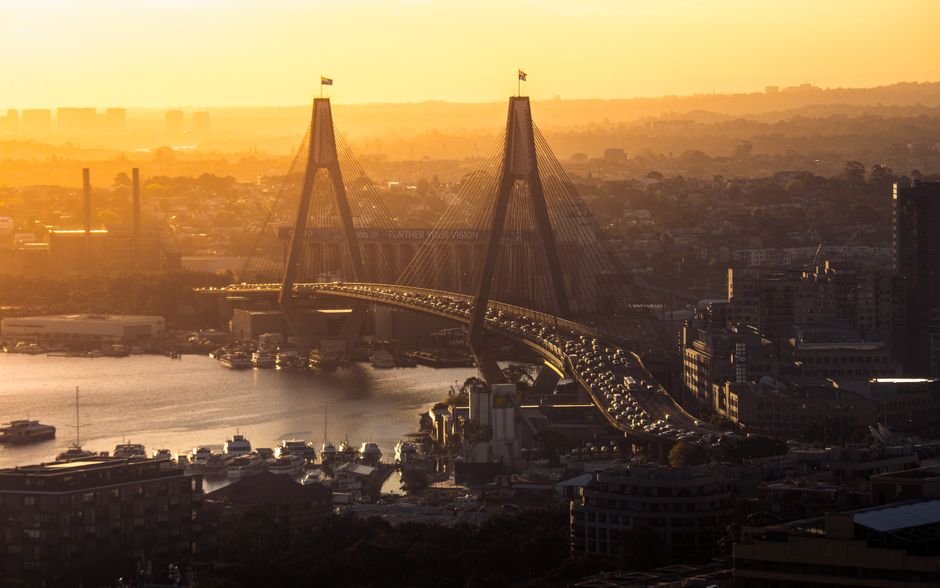 Sydney Harbour Bridge at golden hour
