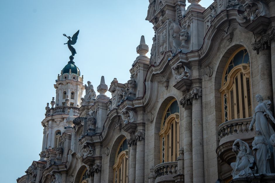 Historic architecture at Teatro Colon